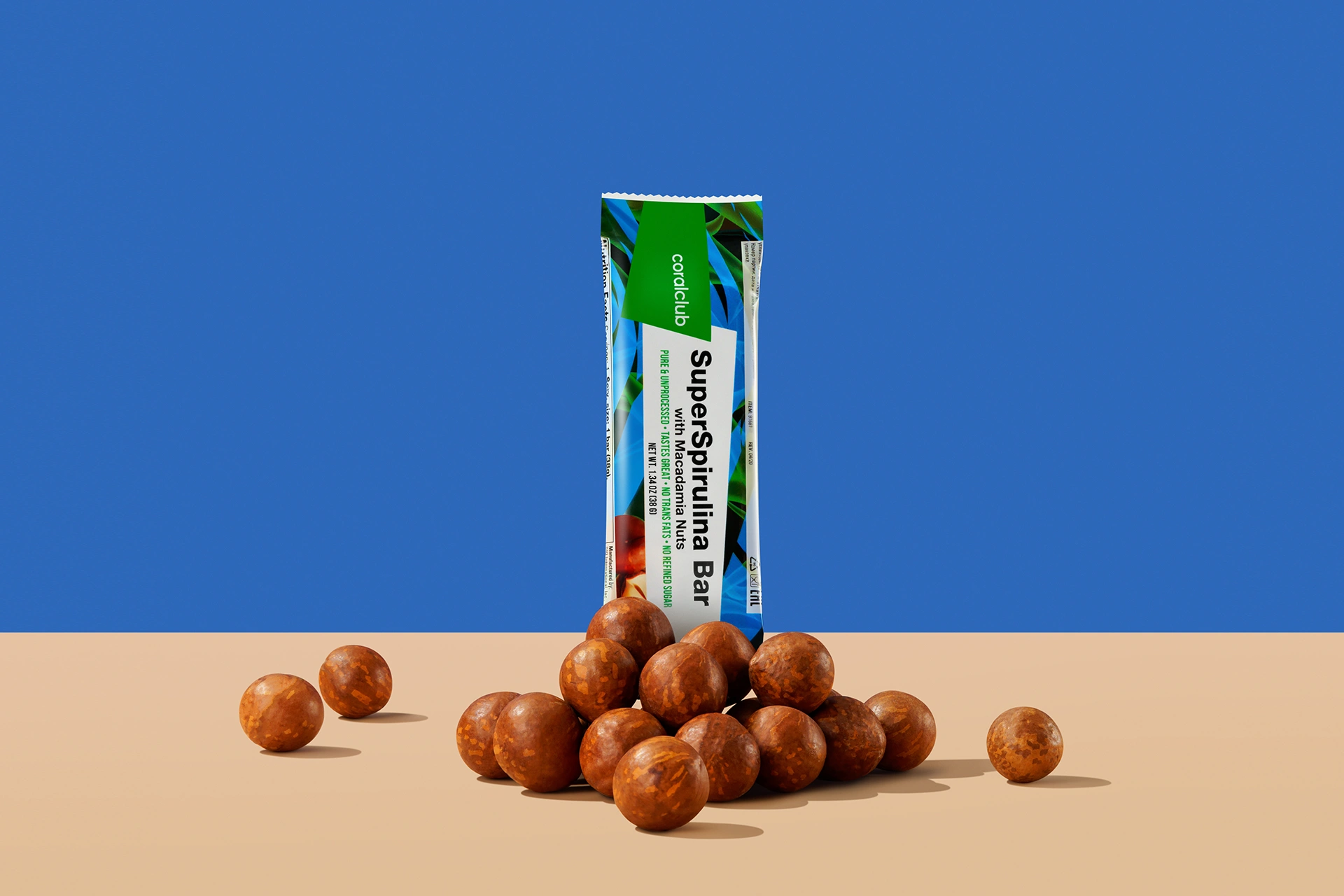 Barrita Super Spirulina con Nuez de Macadamia 